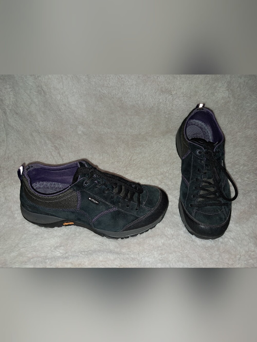 Women's Dansko Black Suede Paisley Hiking Sneakers Size 39